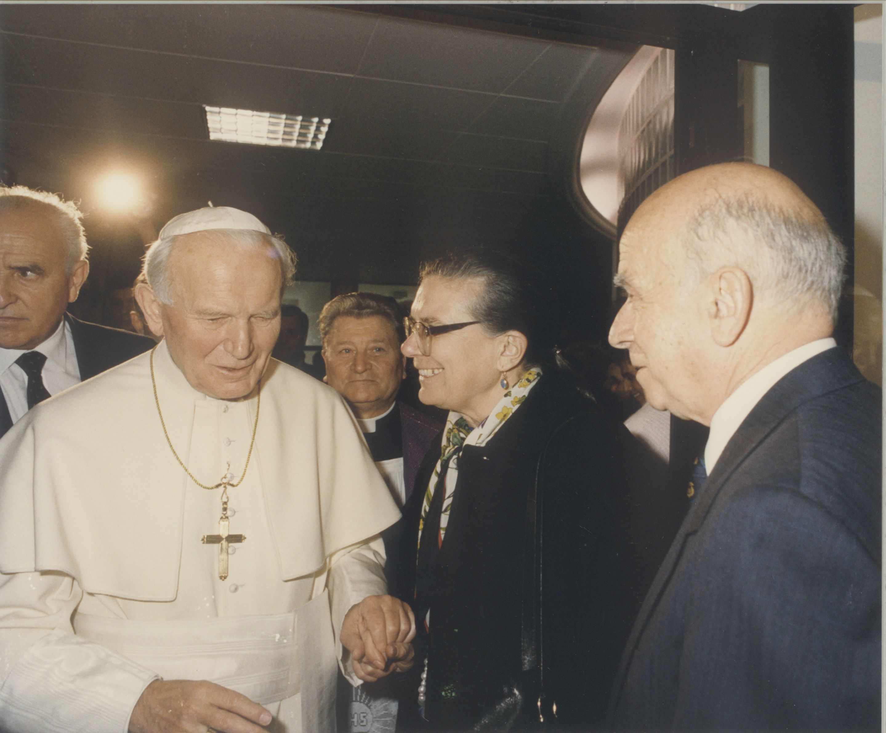   Con Giovanni Paolo II.