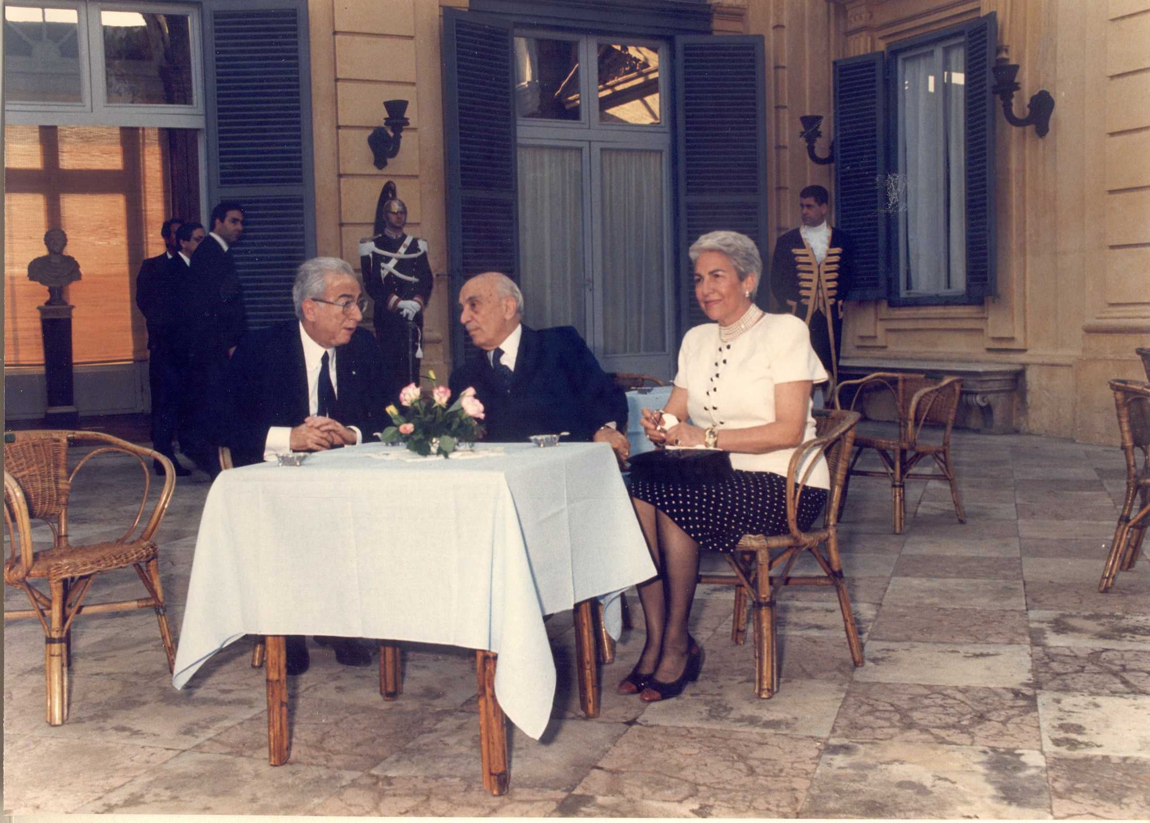   2000. Quarantesimo Anniversario della Repubblica, con il Presidente Amintore Fanfani e la Signora Fanfani.